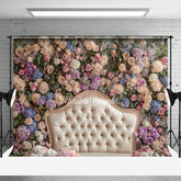 Lofaris Sweet Fresh Flowers Photography Headboard Backdrop